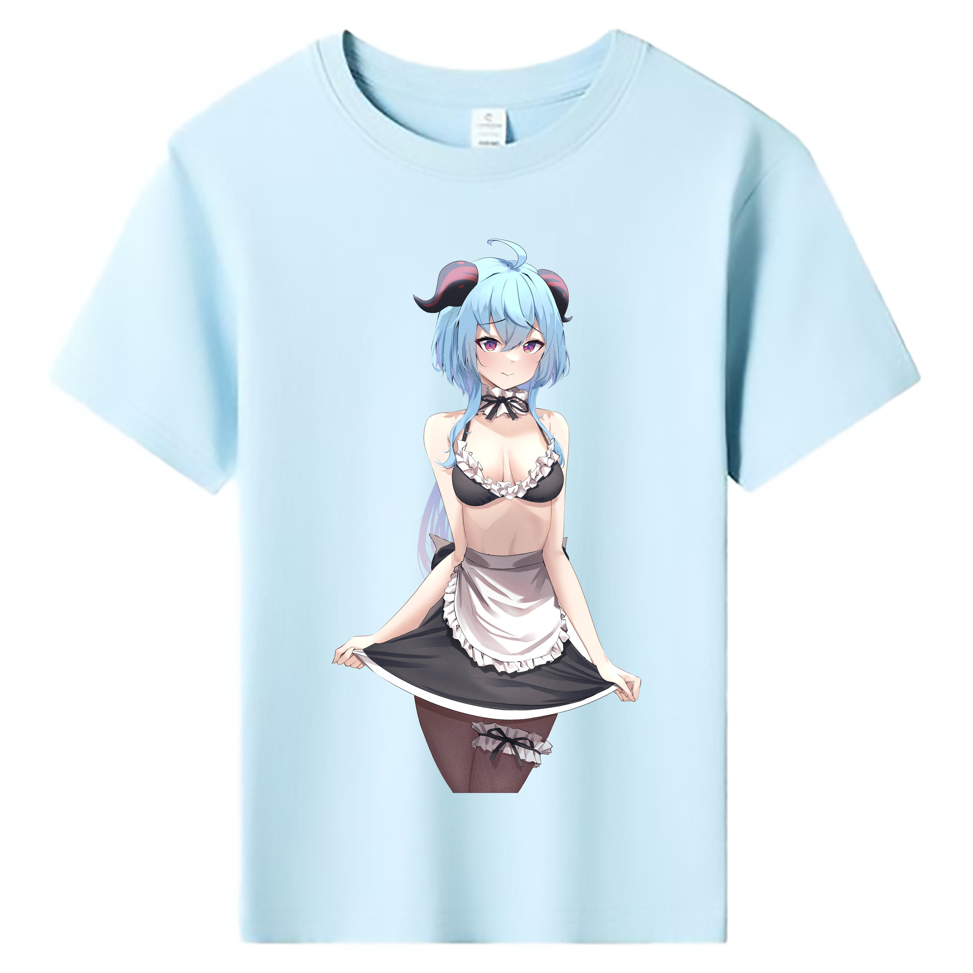 げんし神 甘雨 かんう genshin Ganyu 綿100％キッズTシャツ（フロントプリント）